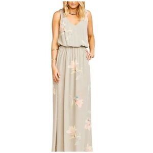 Show Me Your MuMu Kendall Maxi Dress Lily Showers Floral Low Back Women Medium